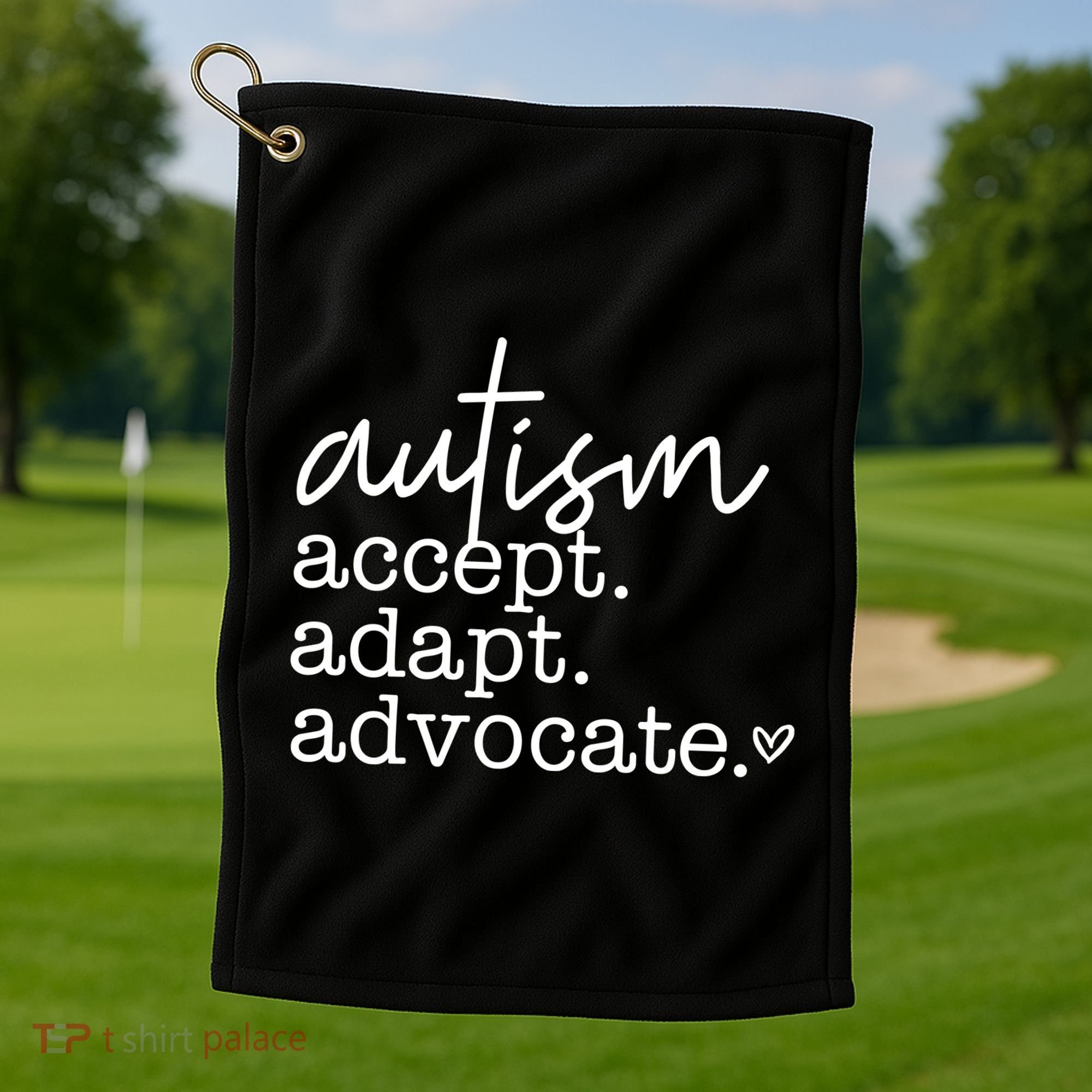 Autism Accept Adapt Advocate Golf Towel