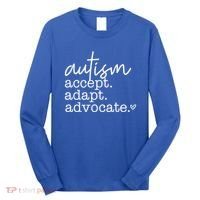 Autism Accept Adapt Advocate Long Sleeve Shirt thumb 0