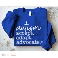 Autism Accept Adapt Advocate Sweatshirt thumb 2