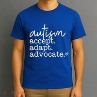 Autism Accept Adapt Advocate T-Shirt thumb 3