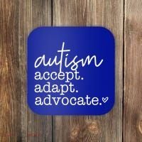 Autism Accept Adapt Advocate Coaster thumb 0