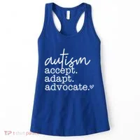 Autism Accept Adapt Advocate Women's Tank Top thumb 0