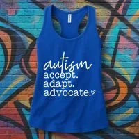 Autism Accept Adapt Advocate Women's Tank Top thumb 3