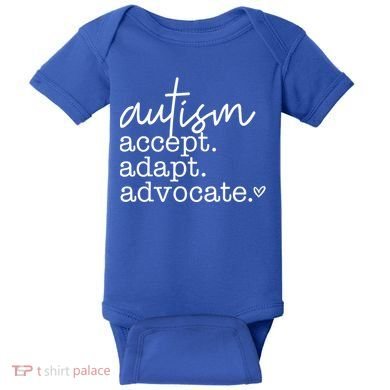 Autism Accept Adapt Advocate Baby Bodysuit