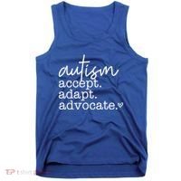 Autism Accept Adapt Advocate Tank Top thumb 0