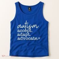 Autism Accept Adapt Advocate Tank Top thumb 2