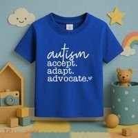 Autism Accept Adapt Advocate Toddler T-Shirt thumb 3