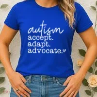 Autism Accept Adapt Advocate Women's T-Shirt thumb 2