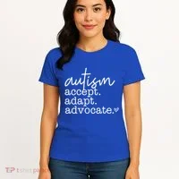 Autism Accept Adapt Advocate Women's T-Shirt thumb 4