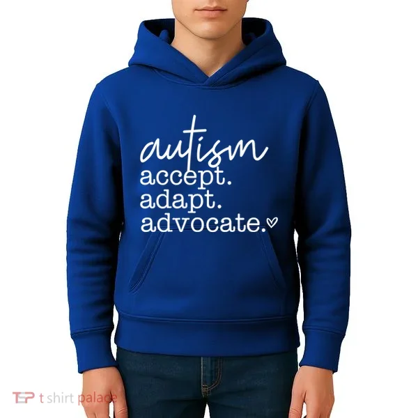 Autism Accept Adapt Advocate Kids Hoodie