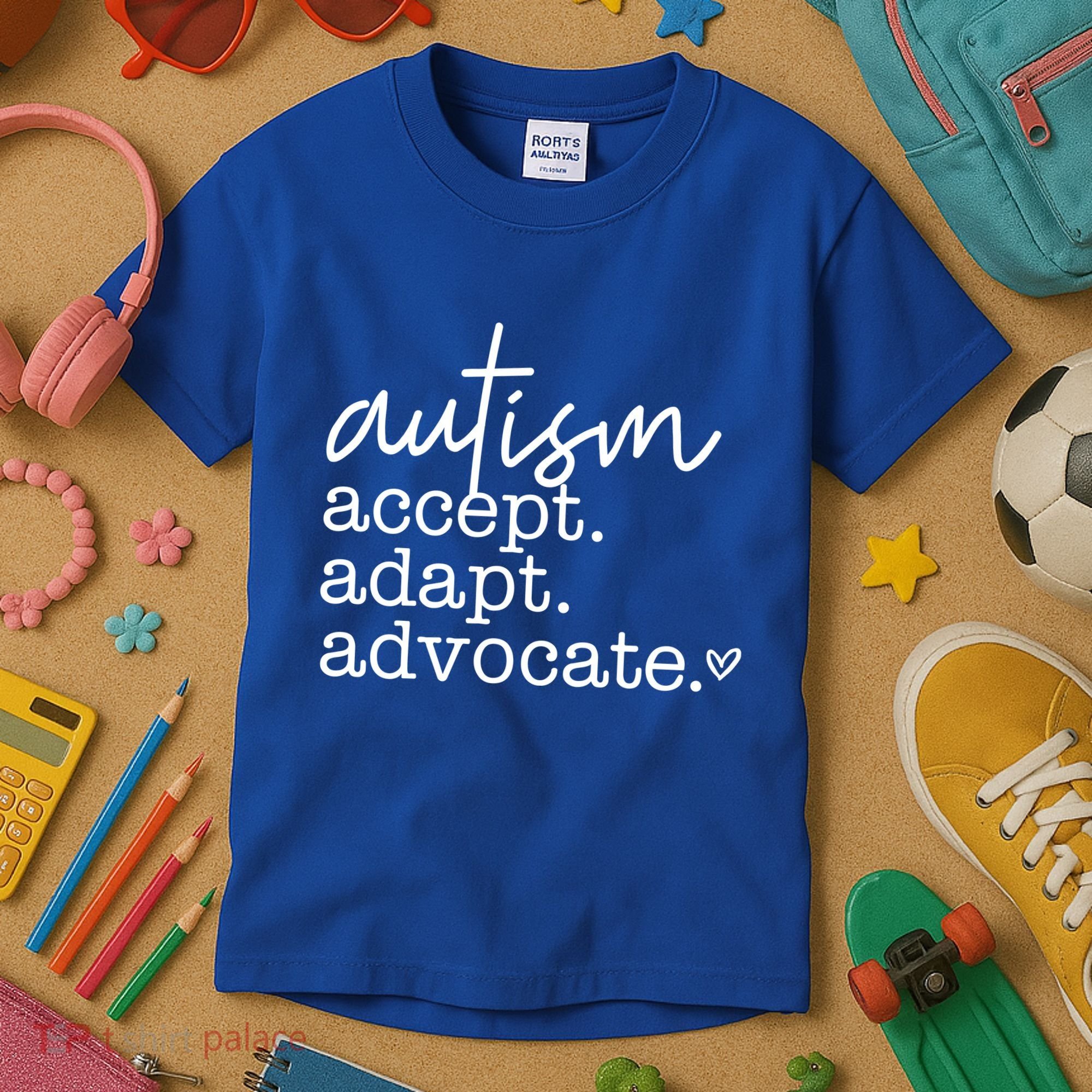 Autism Accept Adapt Advocate Kids T-Shirt
