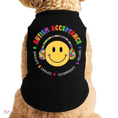 Autism Awareness Acceptance Special Education Teacher Doggie Tank