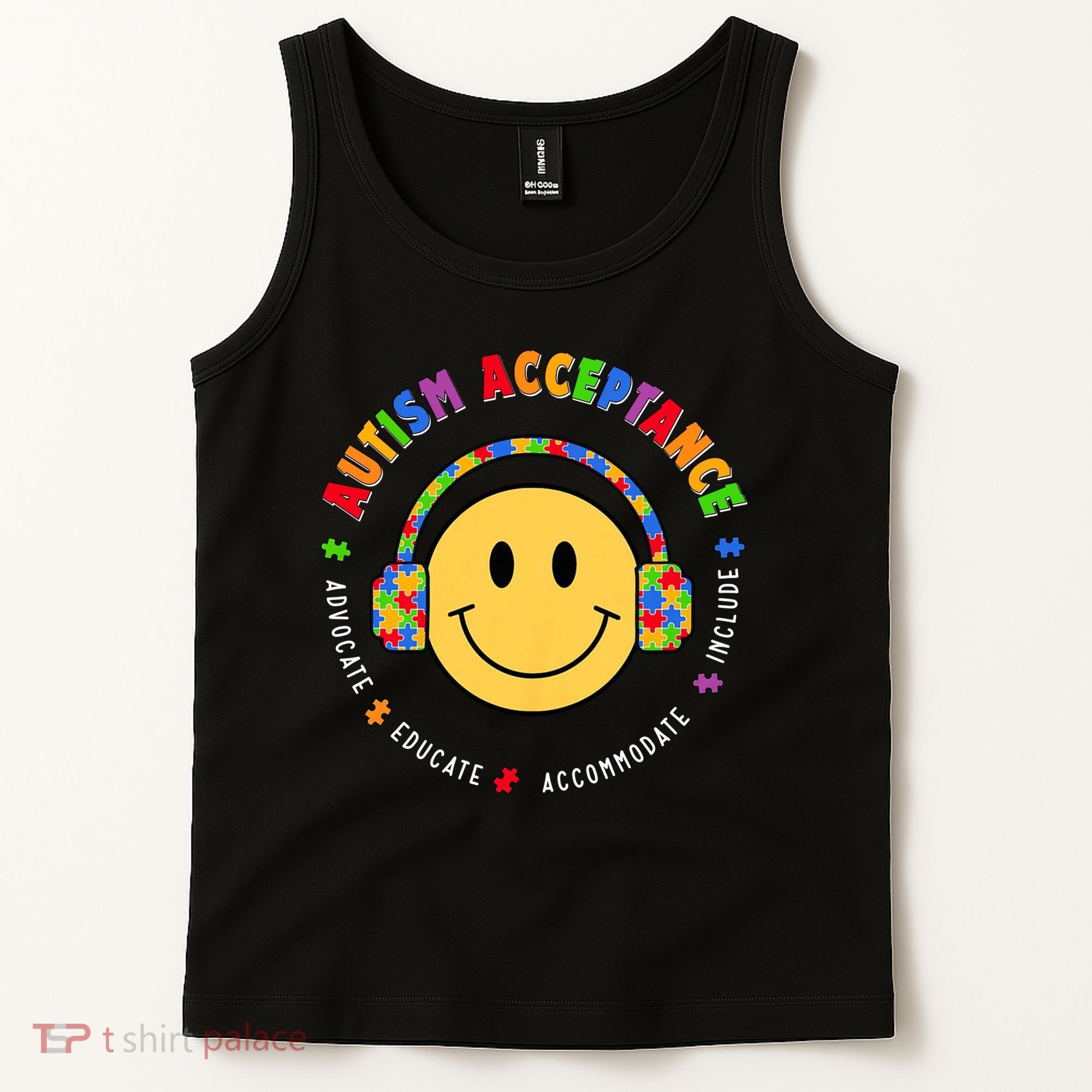 Autism Awareness Acceptance Special Education Teacher Tank Top