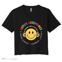 Autism Awareness Acceptance Special Education Teacher Women's Crop Top Tee thumb 0