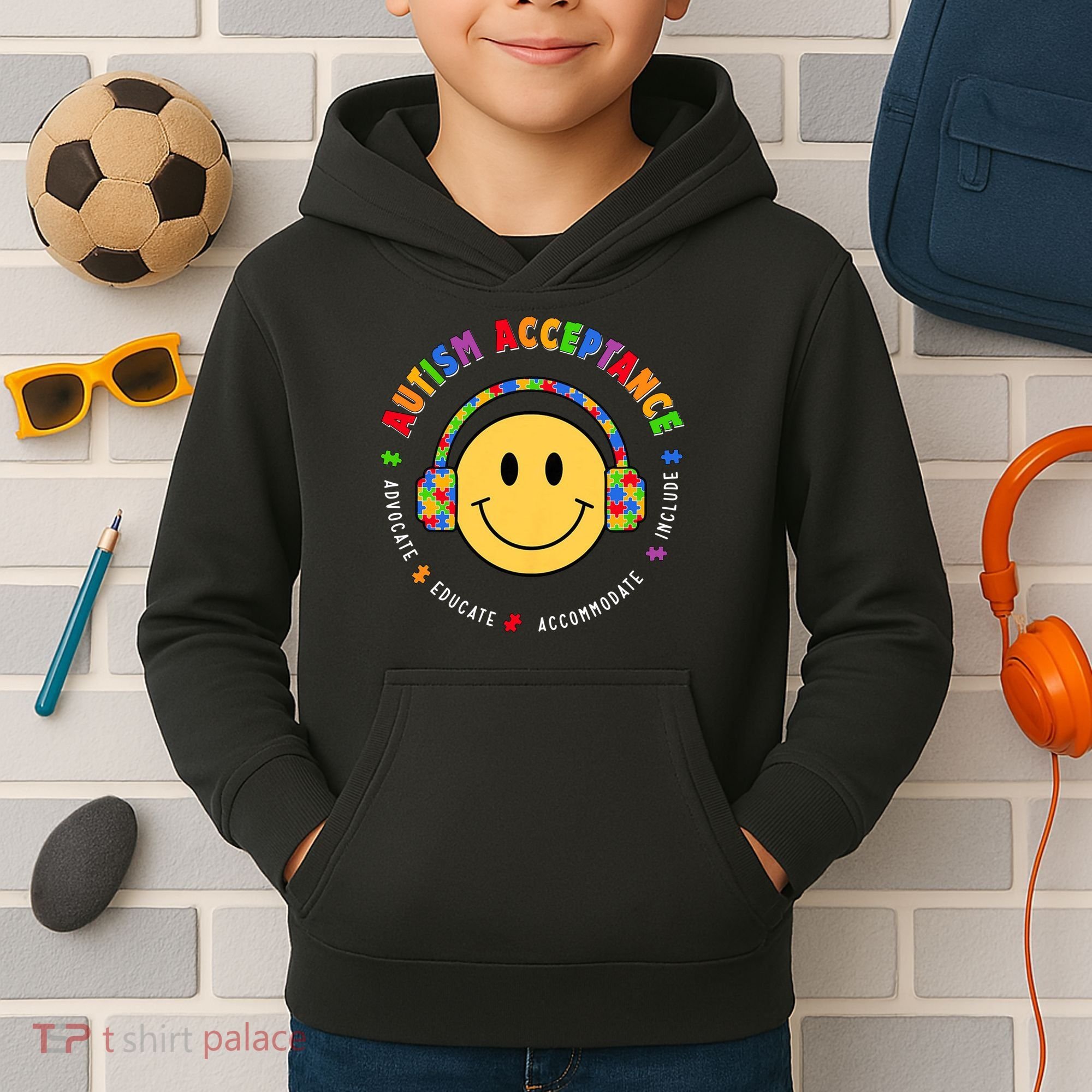 Autism Awareness Acceptance Special Education Teacher Kids Hoodie