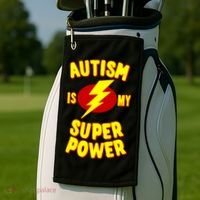 Autism Awareness Autism Is My Super Power Golf Towel thumb 2