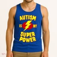 Autism Awareness Autism Is My Super Power Tank Top thumb 3
