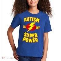 Autism Awareness Autism Is My Super Power Kids T-Shirt thumb 2