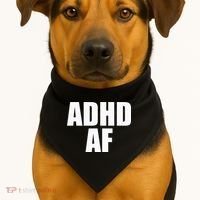 Adhd Af USA-Made Doggie Bandana thumb 1
