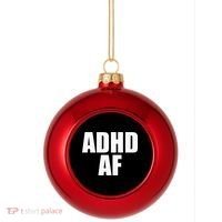Adhd Af Plastic Christmas Ball Ornament thumb 0