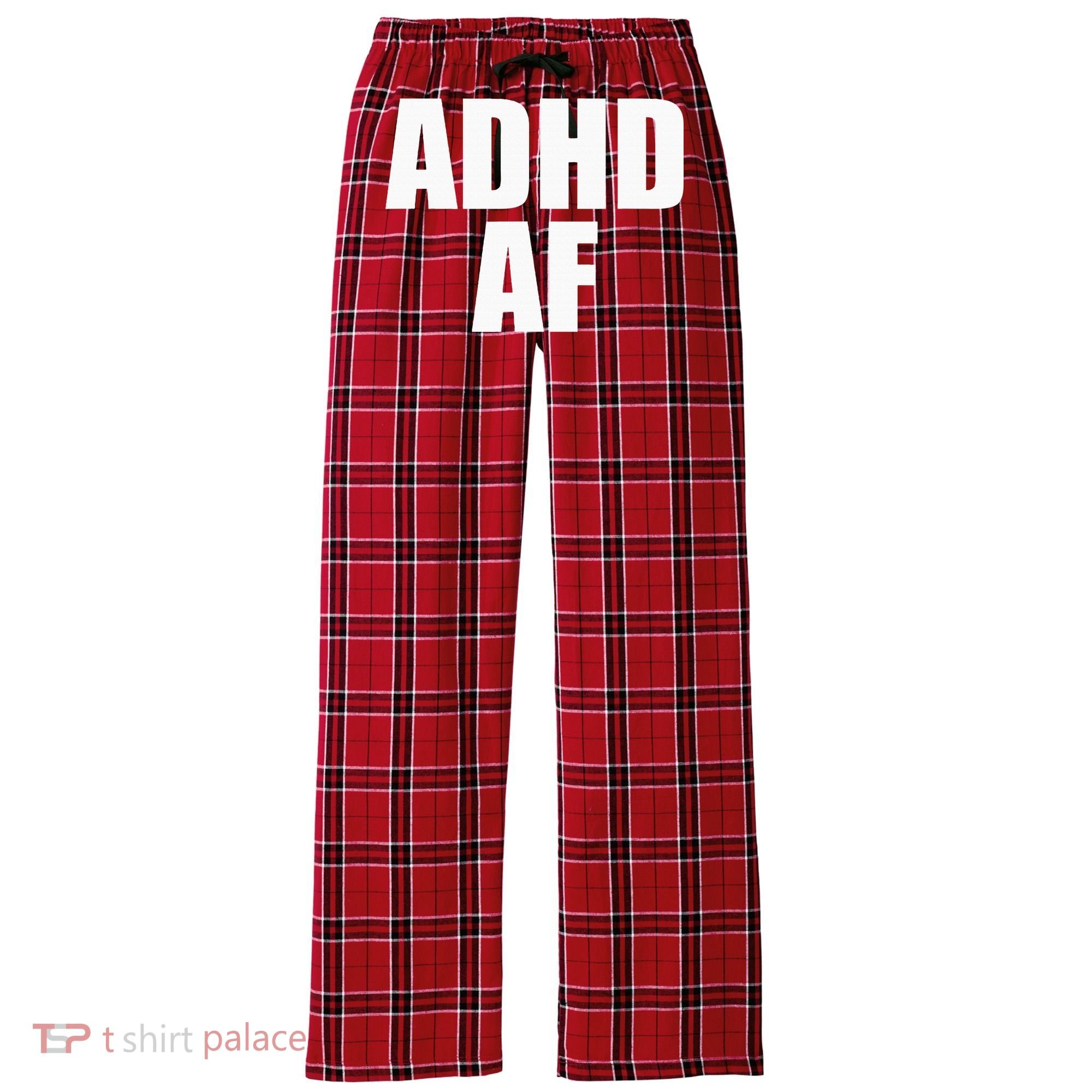 Adhd Af Women's Flannel Plaid Pajama Pants
