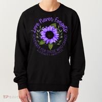 Alzheimer Awareness And Women Purple Sunflower Women's Sweatshirt thumb 0