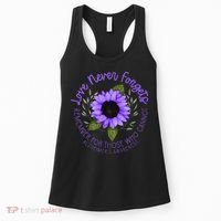Alzheimer Awareness And Women Purple Sunflower Women's Tank Top thumb 0