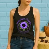 Alzheimer Awareness And Women Purple Sunflower Women's Tank Top thumb 2