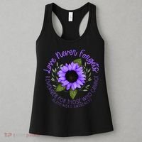 Alzheimer Awareness And Women Purple Sunflower Women's Tank Top thumb 3