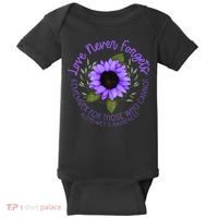 Alzheimer Awareness And Women Purple Sunflower Baby Bodysuit thumb 0