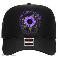 Alzheimer Awareness And Women Purple Sunflower Hat thumb 0