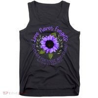 Alzheimer Awareness And Women Purple Sunflower Tank Top thumb 0