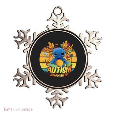 Axolotl Autism Awareness Funny Retro Vintage Ornament