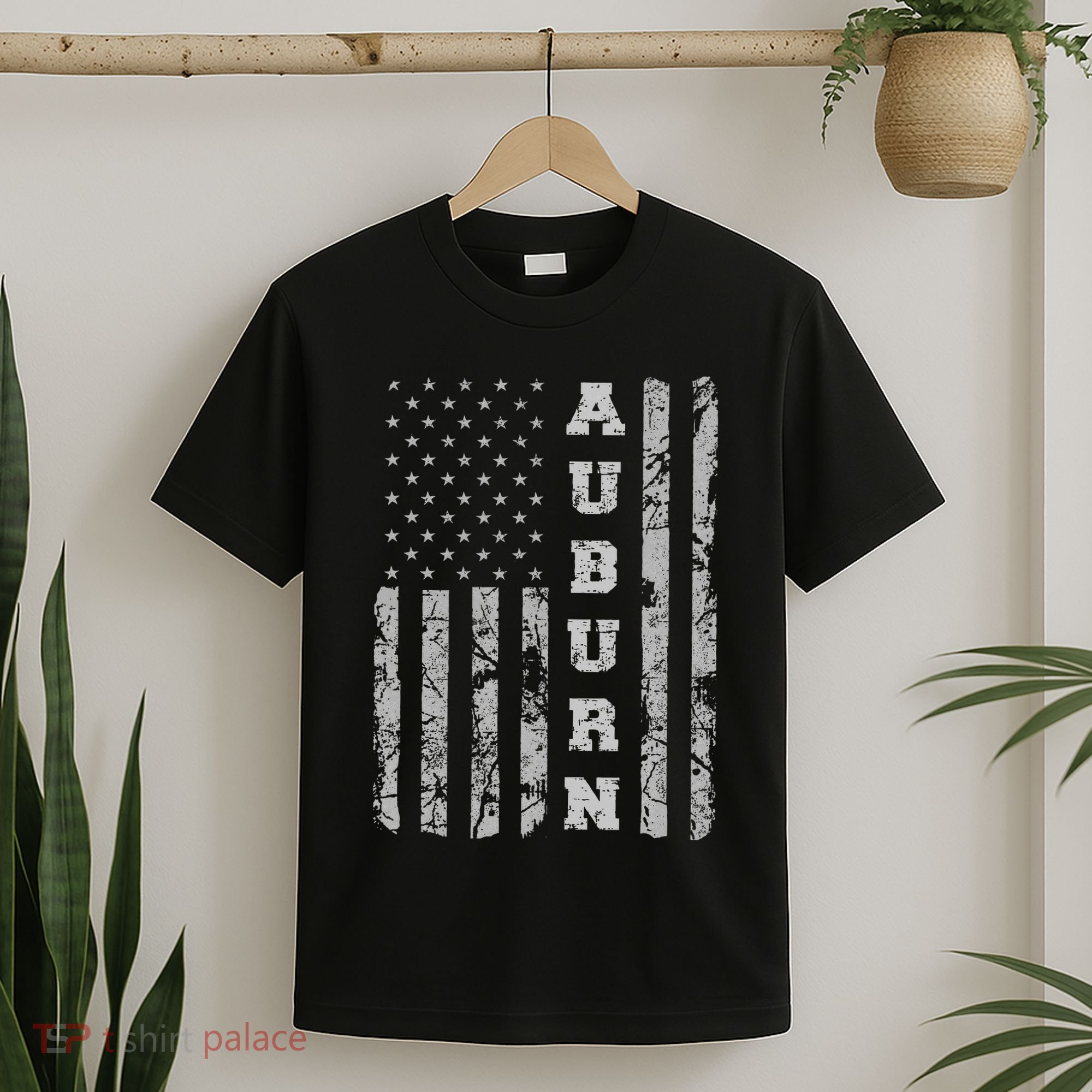 Auburn Alabama American Flag T-Shirt