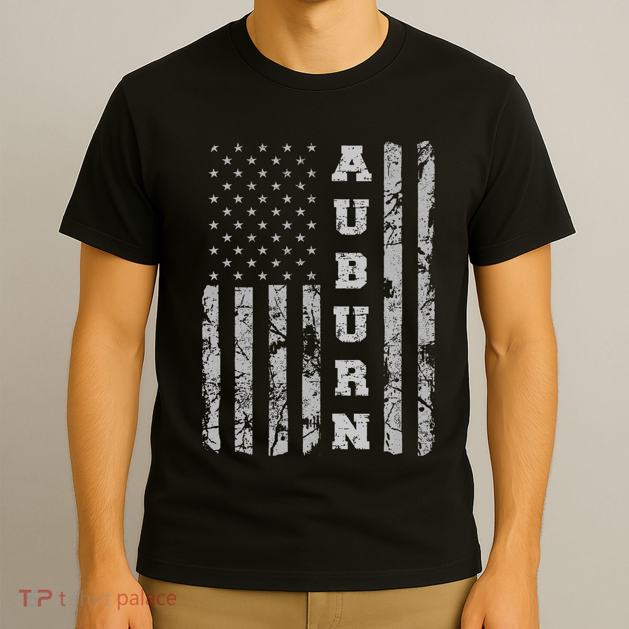 Auburn Alabama American Flag T-Shirt