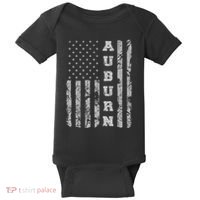 Auburn Alabama American Flag Baby Bodysuit thumb 0