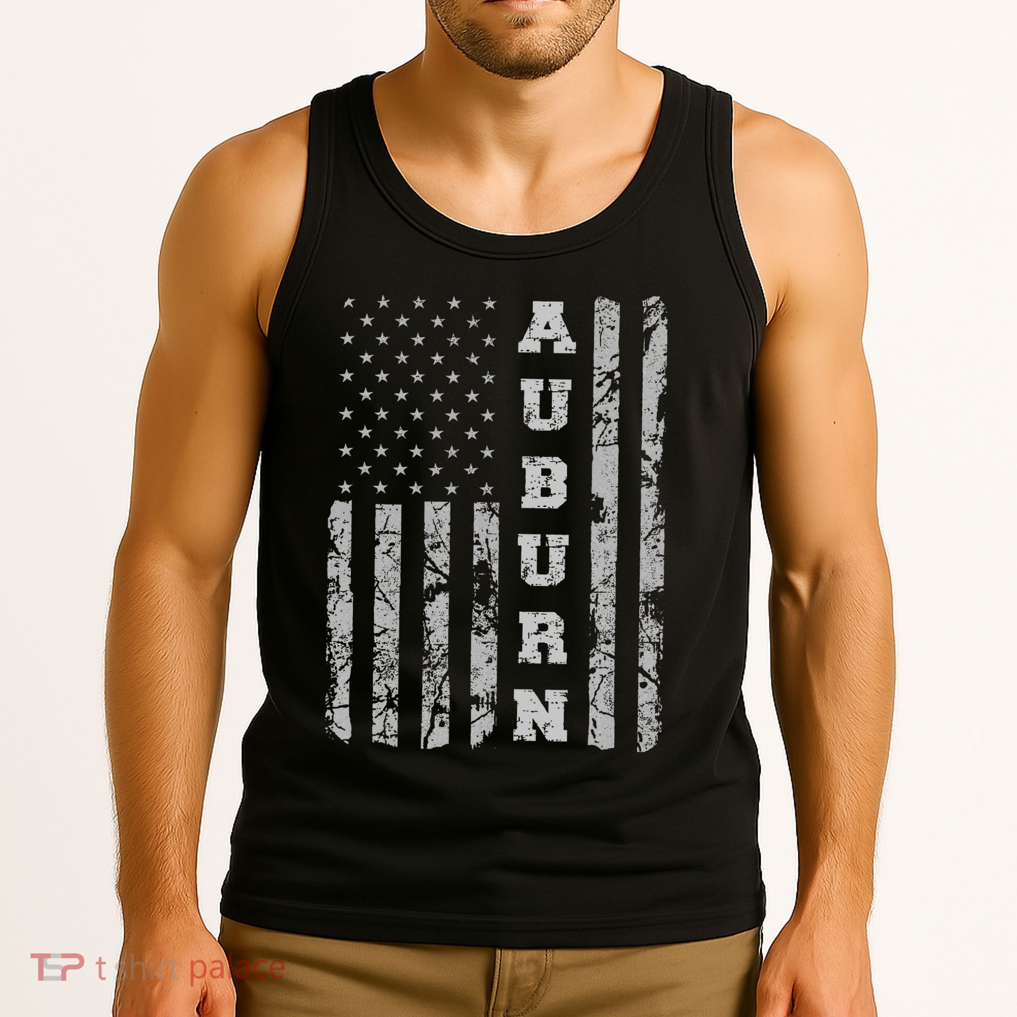 Auburn Alabama American Flag Tank Top