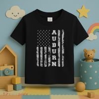 Auburn Alabama American Flag Toddler T-Shirt thumb 3