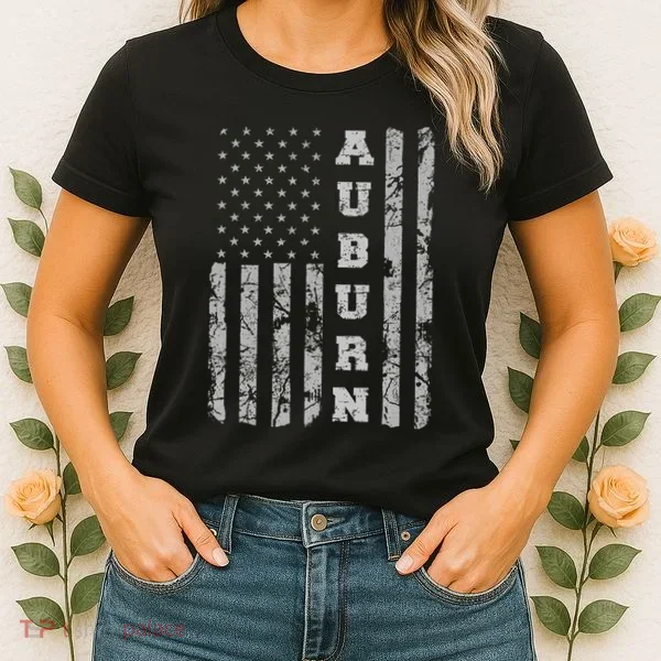 Auburn Alabama American Flag Women's T-Shirt