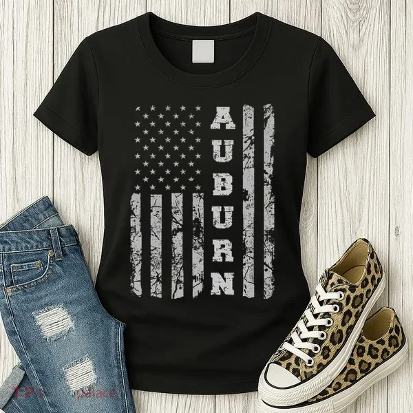 Auburn Alabama American Flag Women's T-Shirt