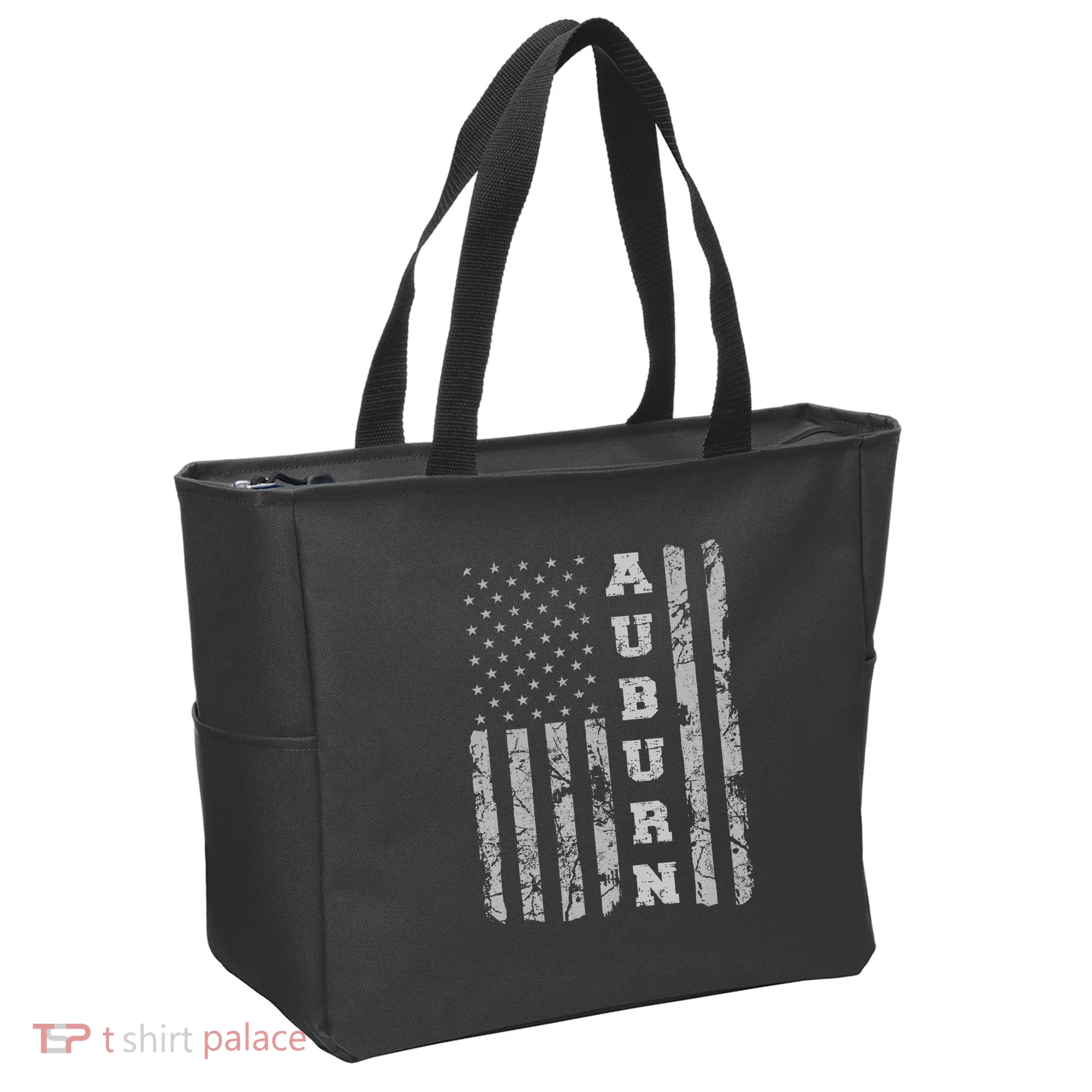 Auburn Alabama American Flag Tote Bag