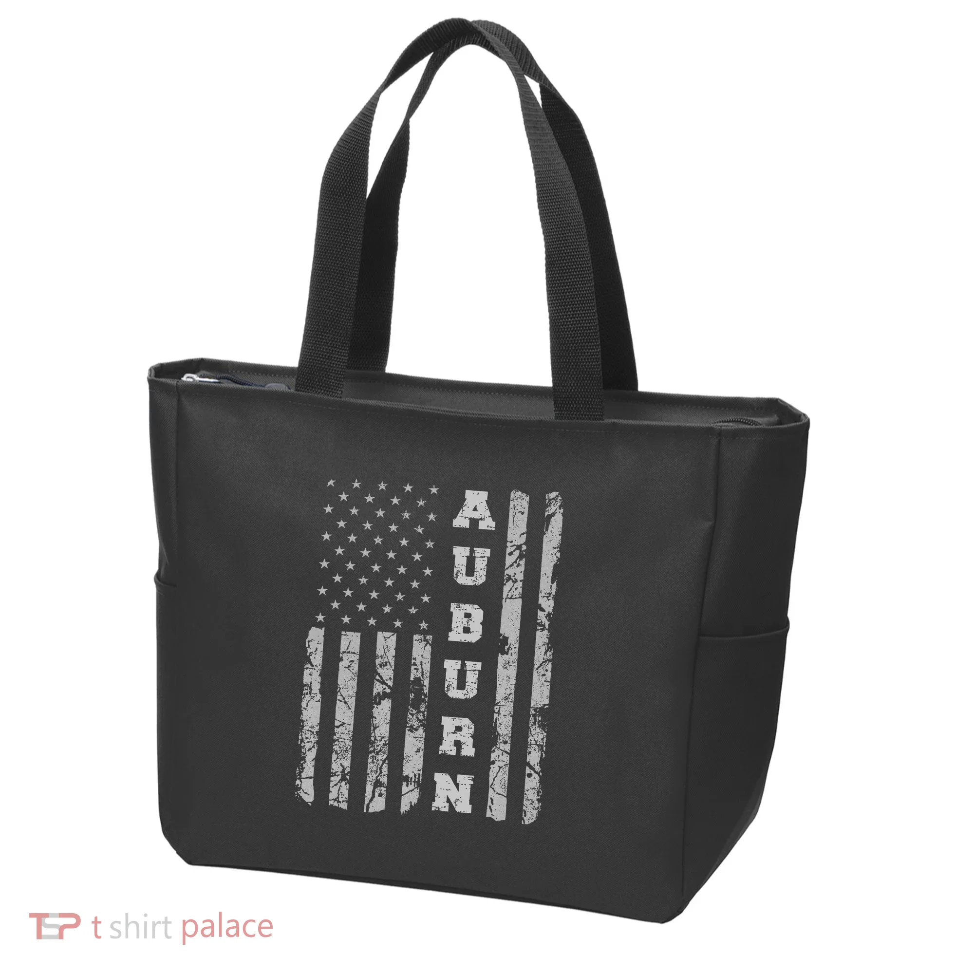 Auburn Alabama American Flag Tote Bag