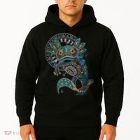 Axolotl Art Aztec Mexico Mexican Hoodie thumb 2