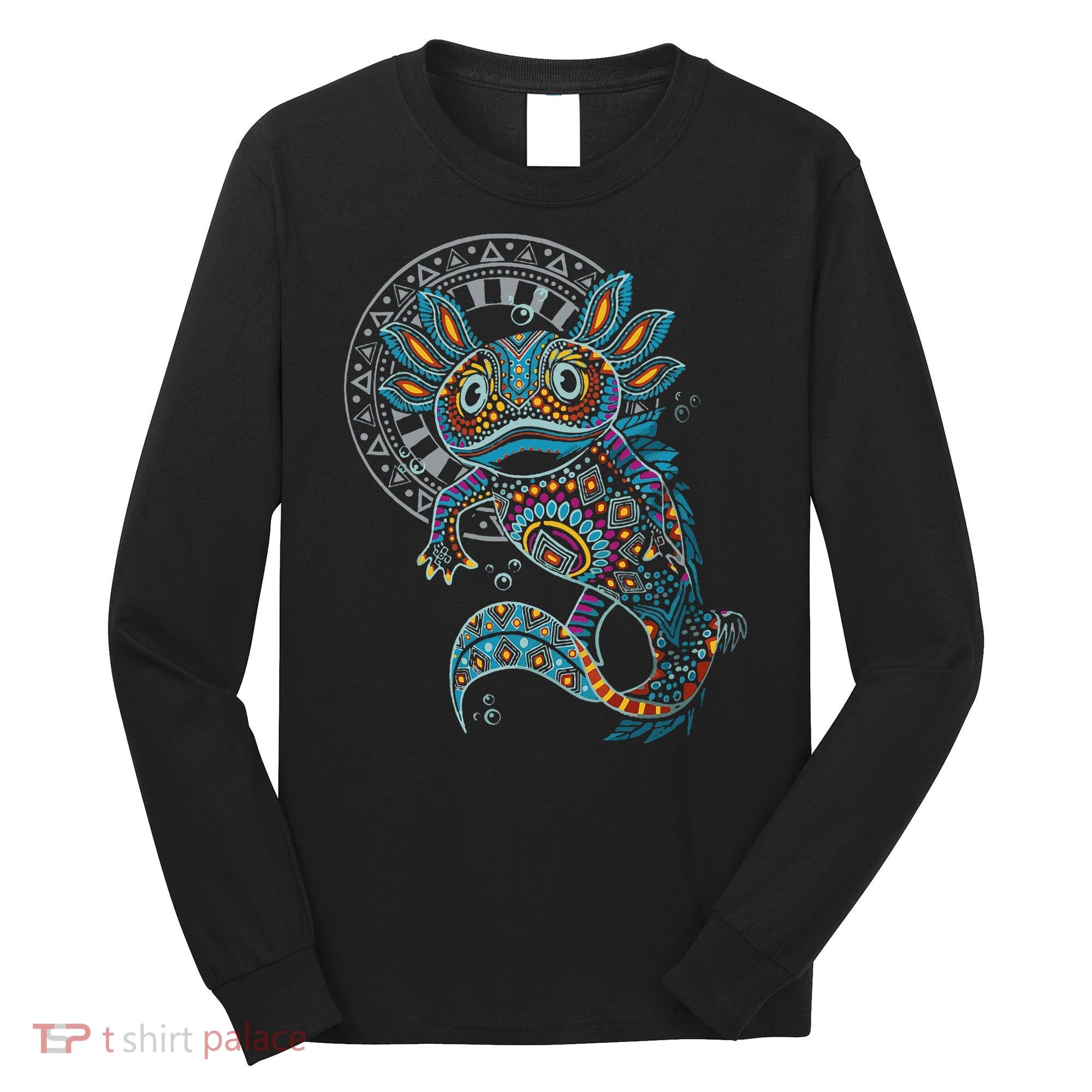 Axolotl Art Aztec Mexico Mexican Long Sleeve Shirt