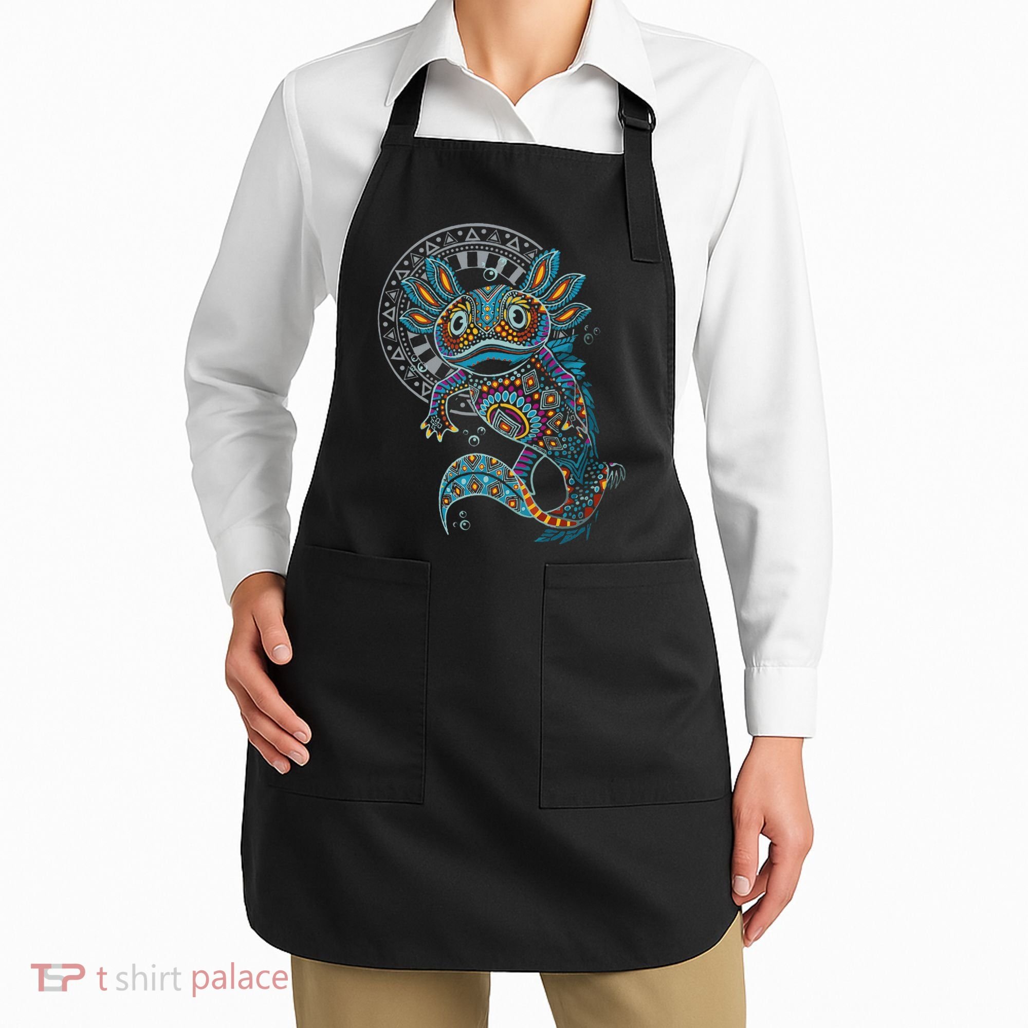 Axolotl Art Aztec Mexico Mexican Apron