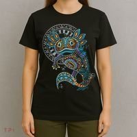 Axolotl Art Aztec Mexico Mexican T-Shirt thumb 4