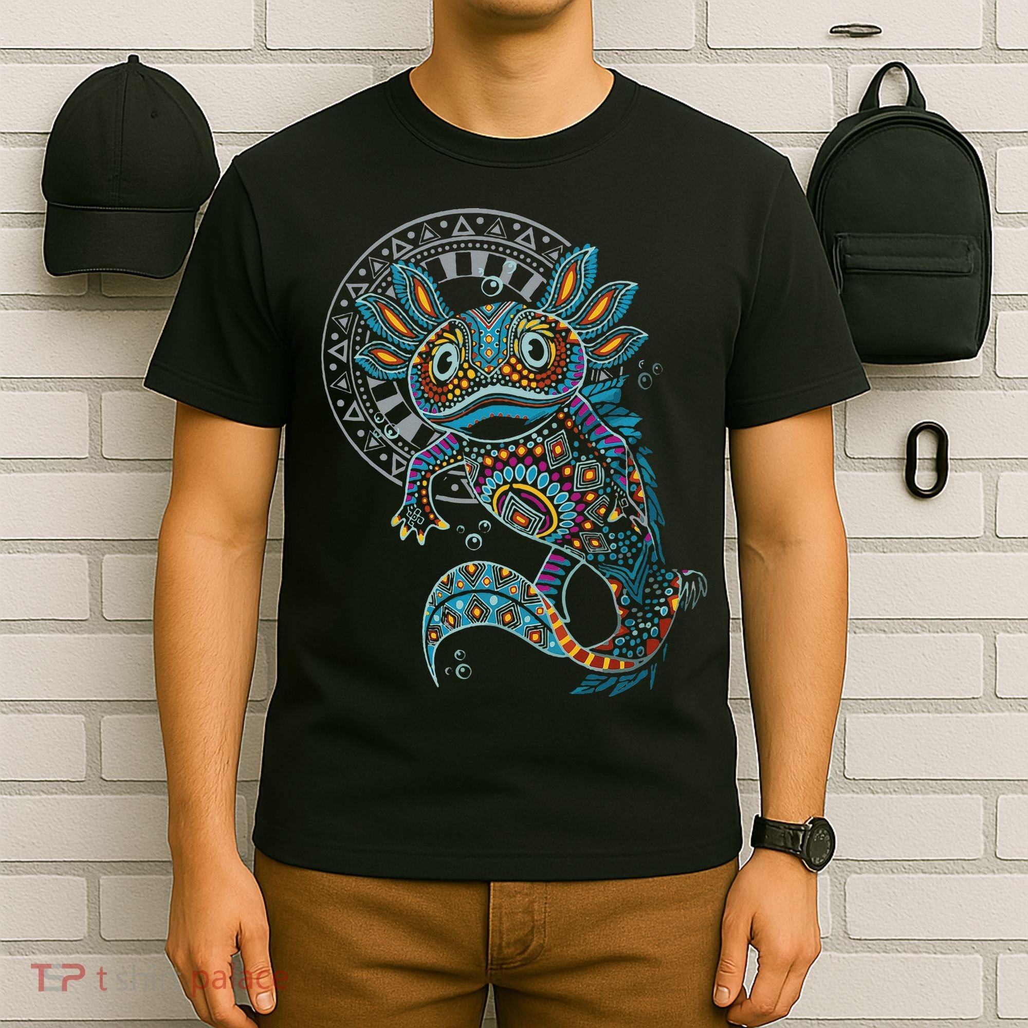Axolotl Art Aztec Mexico Mexican T-Shirt