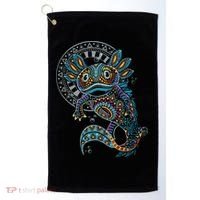 Axolotl Art Aztec Mexico Mexican Golf Towel thumb 0