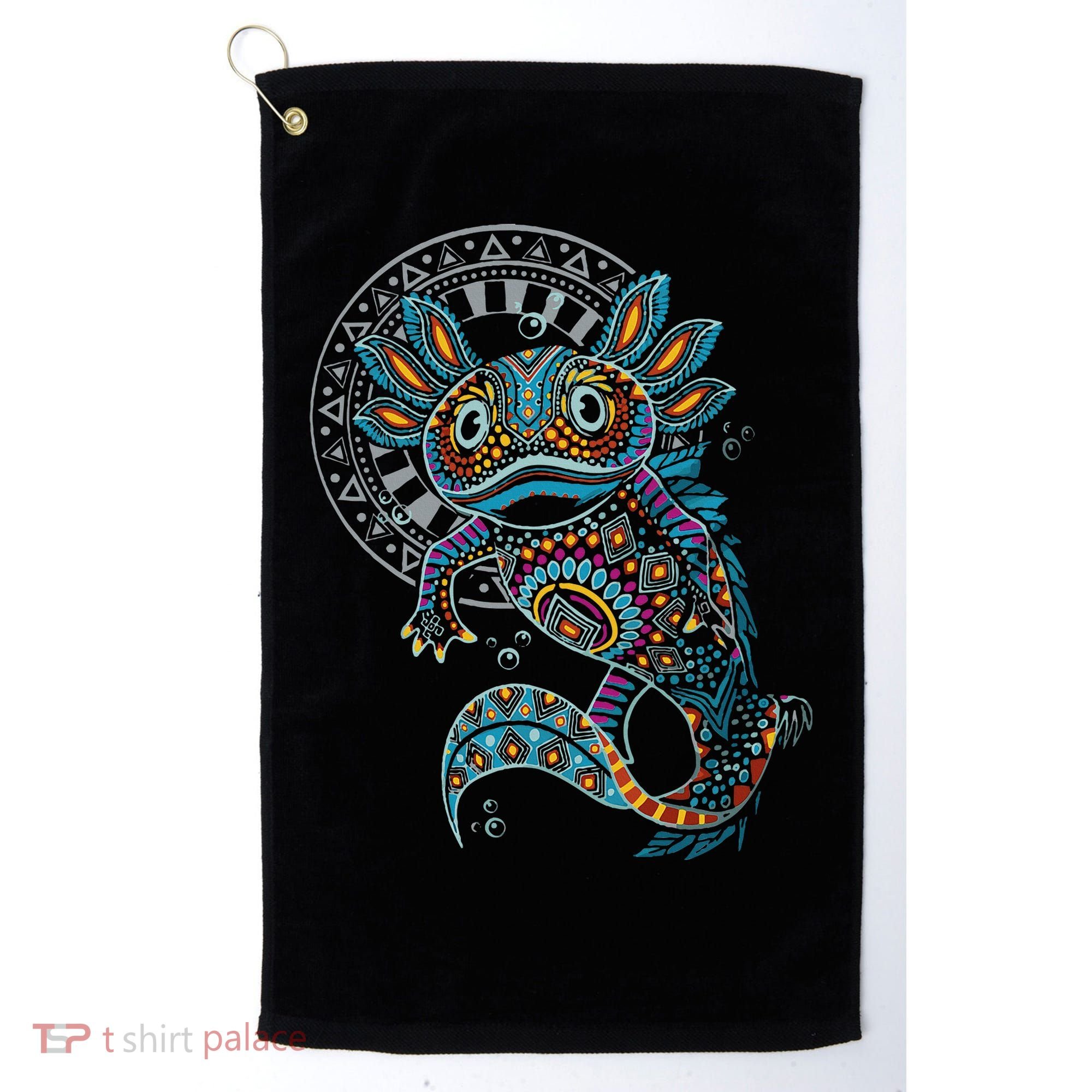 Axolotl Art Aztec Mexico Mexican Golf Towel