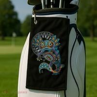 Axolotl Art Aztec Mexico Mexican Golf Towel thumb 2